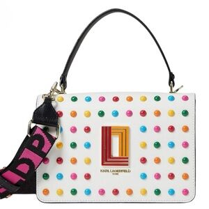 Karl Lagerfeld Paris Simone Colorful Studs Dots Crossbody